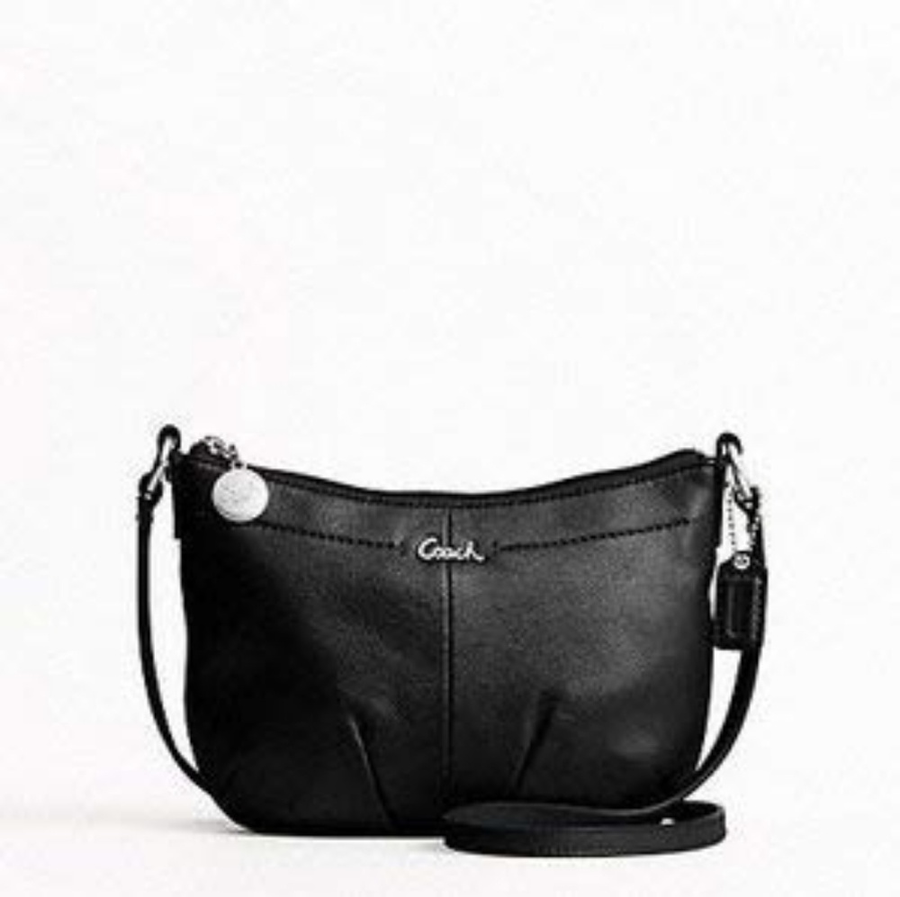 Coach Black Leather Crossbody Handbag Purse
